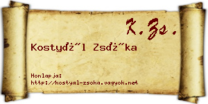 Kostyál Zsóka névjegykártya